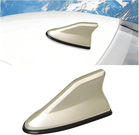 Car Shark Fin Antenna Cover, Vehicle Top Roof Aerials AM FM Radio Signal Base with Adhesive Tape, Automotive Shark Antenna Replacement Accessories, Universal for Truck Motorcycle RV (Black) in Kuwait