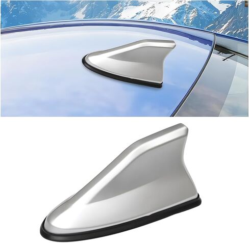 Car Shark Fin Antenna Cover, Vehicle Top Roof Aerials AM FM Radio Signal Base with Adhesive Tape, Automotive Shark Antenna Replacement Accessories, Universal for Truck Motorcycle RV (Black) in Kuwait
