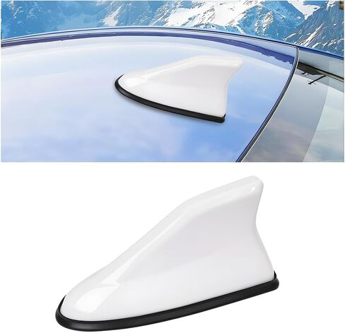 Car Shark Fin Antenna Cover, Vehicle Top Roof Aerials AM FM Radio Signal Base with Adhesive Tape, Automotive Shark Antenna Replacement Accessories, Universal for Truck Motorcycle RV (Black) in Kuwait