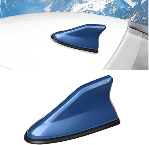 Car Shark Fin Antenna Cover, Vehicle Top Roof Aerials AM FM Radio Signal Base with Adhesive Tape, Automotive Shark Antenna Replacement Accessories, Universal for Truck Motorcycle RV (Black) in Kuwait
