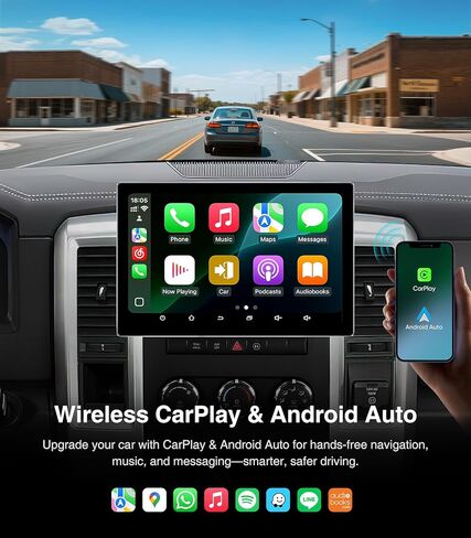 11.5 بوصة (4G+64G) ستيريو راديو السيارة أندرويد لسيارة دودج رام 1500 2500 3500 2009-2012 مع Carplay Android Auto GPS Navigation 5G WiFi Bluetooth Head Unit استبدال in Kuwait