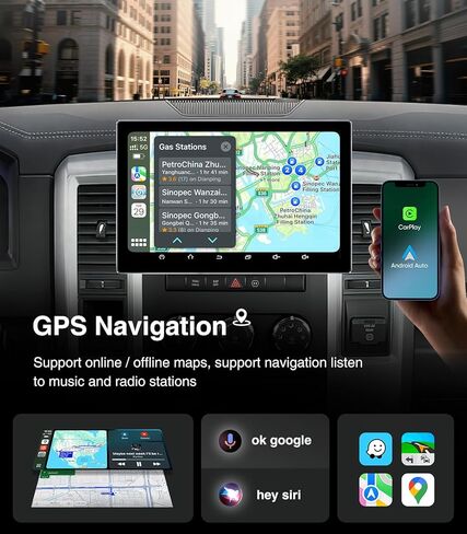 11.5 بوصة (4G+64G) ستيريو راديو السيارة أندرويد لسيارة دودج رام 1500 2500 3500 2009-2012 مع Carplay Android Auto GPS Navigation 5G WiFi Bluetooth Head Unit استبدال in Kuwait