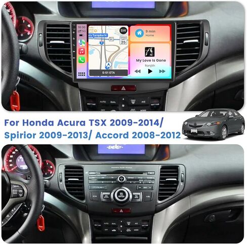 [2+64 جيجابايت] راديو سيارة Android 15 لسيارة Honda Acura TSX 2009-2014/Spirior 2009-2013/Accord 2008-2012 مع Carplay Android Auto، شاشة لمس عالية الدقة 9 بوصات ستيريو للسيارة مع نظام تحديد المواقع واي فاي بلوتوث FM/RDS SWC in Saudi Arabia