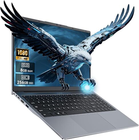 كمبيوتر محمول FHD مقاس 15.6 بوصة، وذاكرة وصول عشوائي سعتها 16 جيجابايت ومحرك أقراص SSD سعة 512 جيجابايت، ومعالج Intel ثنائي النواة M3-8100Y يصل إلى 3.4 جيجاهرتز، رفيع للغاية ومحمول، عمر بطارية طويل، كمبيوتر محمول Win 11 للطلاب، والمنزل، والأعمال التجارية، in Kuwait