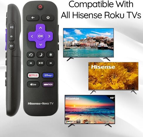 Ceybo Replacement Remote Control for Roku Smart TV with Volume Control and Netflix, Disney+, Apple TV, and HBO Shortcut in Saudi Arabia