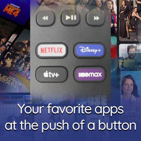 Ceybo Replacement Remote Control for Roku Smart TV with Volume Control and Netflix, Disney+, Apple TV, and HBO Shortcut in Saudi Arabia
