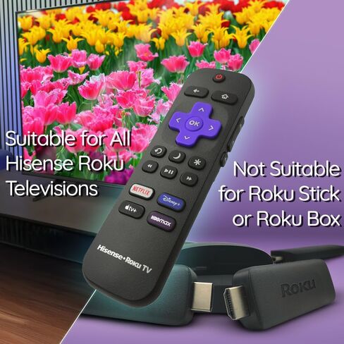 Ceybo Replacement Remote Control for Roku Smart TV with Volume Control and Netflix, Disney+, Apple TV, and HBO Shortcut in Saudi Arabia