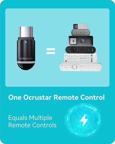محول التحكم عن بعد العالمي Ocustar IR للهاتف، [معتمد من MFi] جهاز IR Blaster الذكي للتلفزيون/AC/DVD/STB متوافق مع Samsung وSony وPanasonic وSharp وLG والمزيد، يعمل مع iOS/Android (USB-C) in Saudi Arabia