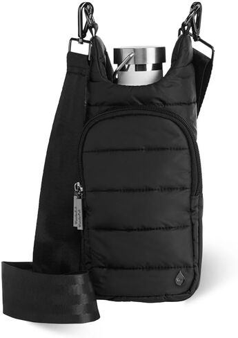 WanderFull® Original HydroBag®, Fits Up to 32 oz Water Bottle Holder with Strap, Hands-Free Crossbody, Water Bottle Carrier Bag with Phone Pocket - Ivory Lacquer w/Patterned Strap in Saudi Arabia