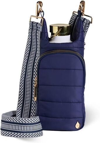WanderFull® Original HydroBag®, Fits Up to 32 oz Water Bottle Holder with Strap, Hands-Free Crossbody, Water Bottle Carrier Bag with Phone Pocket - Ivory Lacquer w/Patterned Strap in Saudi Arabia