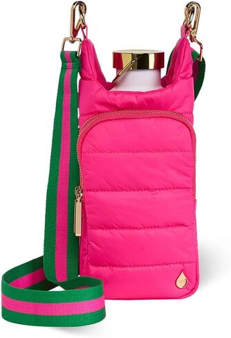WanderFull® Original HydroBag®, Fits Up to 32 oz Water Bottle Holder with Strap, Hands-Free Crossbody, Water Bottle Carrier Bag with Phone Pocket - Ivory Lacquer w/Patterned Strap in Saudi Arabia