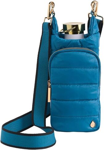 WanderFull® Original HydroBag®, Fits Up to 32 oz Water Bottle Holder with Strap, Hands-Free Crossbody, Water Bottle Carrier Bag with Phone Pocket - Ivory Lacquer w/Patterned Strap in Saudi Arabia