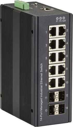 شبكة الصندوق الأسود - LIG1014A - محول جيجابت إيثرنت مُدار صناعيًا - (10) Rj-45، (4) Sfp in Saudi Arabia