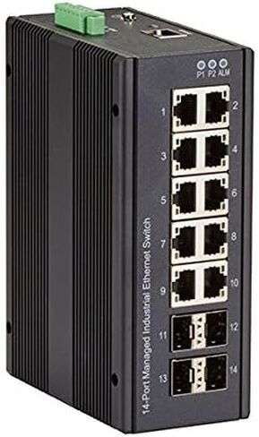 شبكة الصندوق الأسود - LIG1014A - محول جيجابت إيثرنت مُدار صناعيًا - (10) Rj-45، (4) Sfp in Saudi Arabia