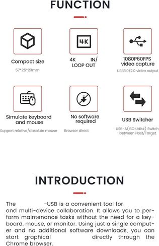 محولات 4K HDTV USB NanoKVM لإدارة الخادم وSbcs بدون ملحقات خارجية in Kuwait