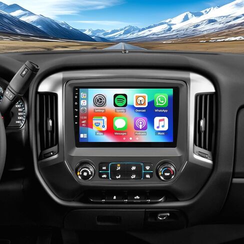 with Carplay Radio for Chevrolet Chevy Silverado & GMC Sierra 2014-2018-10.1'' Touch Screen for Silverado Head Unit with Bluetooth, Android Auto, GPS, WiFi, HiFi, FM, SWC, Mic, Backup Cam in Saudi Arabia