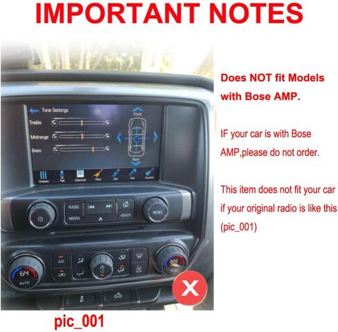 with Carplay Radio for Chevrolet Chevy Silverado & GMC Sierra 2014-2018-10.1'' Touch Screen for Silverado Head Unit with Bluetooth, Android Auto, GPS, WiFi, HiFi, FM, SWC, Mic, Backup Cam in Saudi Arabia