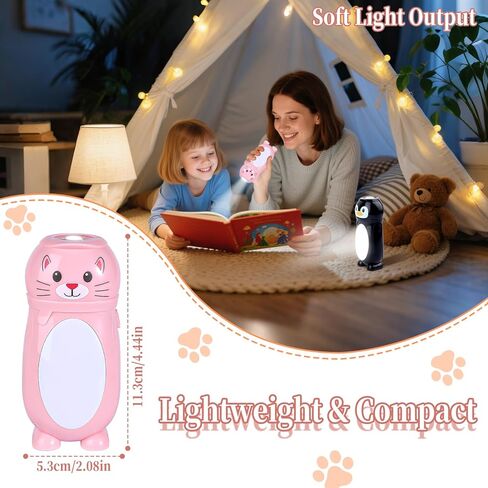 KunHe 10 Pack Animal Flashlights 2 in 1 Camping Lantern Flashlights Christmas Stocking Stuffers Small Flashlight Party Favors Halloween Christmas Gift for Girls Boys in Saudi Arabia