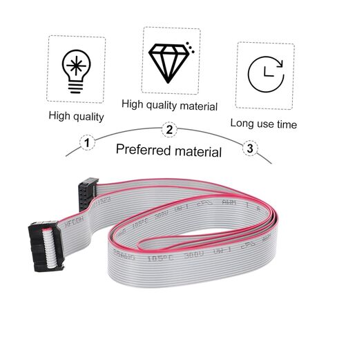 DOITOOL 4pcs Flat Ribbon Cable Connector Cord Wire Pin Pitch Cable Connectors Solid Core Wire Harness in Saudi Arabia