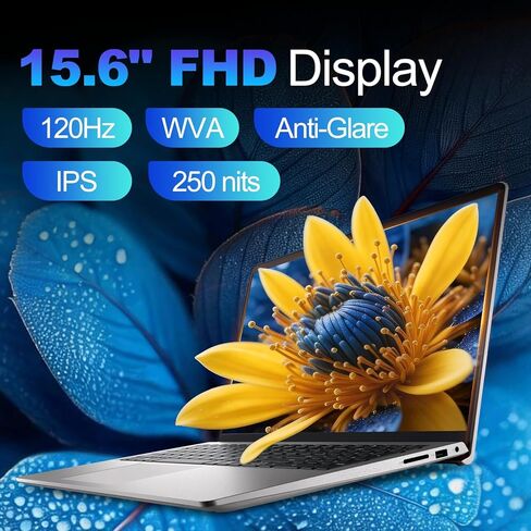 Dell 15 Laptop DC15250 for Business, Intel 10-Core i7-1355U, 32GB RAM, 1TB SSD, 15.6" FHD IPS 120hz 250nits Display, Backlit Keyboard, Fingerprint Reader, Copilot AI, Windows 11 Pro, Sliver in Saudi Arabia