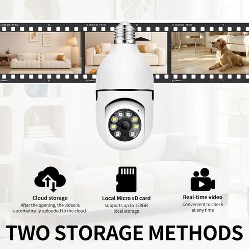 قطعة واحدة من كاميرا مراقبة المنزل الذكية اللاسلكية 2.4G WiFi مع مراقبة بانورامية داخلية 360 درجة، كشف الحركة، رؤية ليلية ملونة، صوت ثنائي الاتجاه in Kuwait
