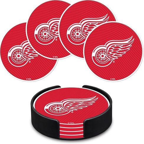 Rico Industries NHL Hockey New York Rangers Standard Classic المفضلة: مجموعة قواعد أكواب PVC (4 عبوات) in Saudi Arabia