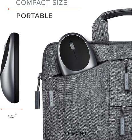 لوحة مفاتيح Satechi Slim X2 Bluetooth بإضاءة خلفية وماوس M1 لاسلكي بلوتوث لأجهزة Mac وWindows، مع منفذ Type-C قابل لإعادة الشحن - رمادي فضائي in Kuwait