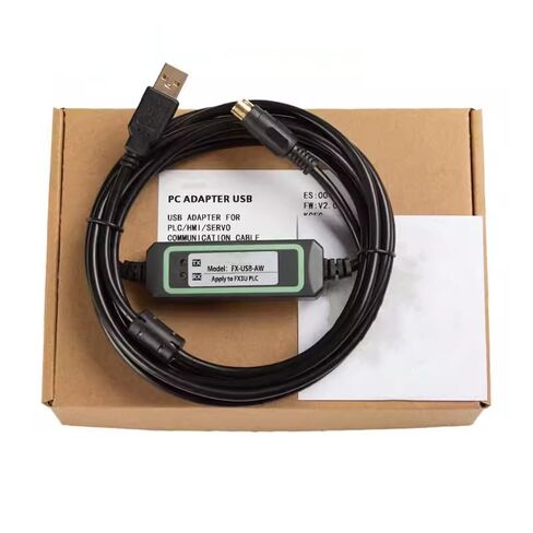 FX-USB-AW Applicable Communication Cable FX3U 3G Data Download Cable PLC Programming Cable Stable Transmission High Speed Stable Model FT232RL chip Black 3 Meters in Saudi Arabia