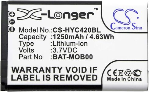 بطارية كاميرون سينو 1250 مللي أمبير في الساعة متوافقة مع هانيويل كابتوفو SL22، كابتوفو SL42، كابتوفو SL22 سليد، كابتوفو SL42 سليد، كابتوفو SL62 إنتربرايز سليد، SL22، SL42، 70e، 75e، Captuvo 70e، Captuvo 75e in Kuwait