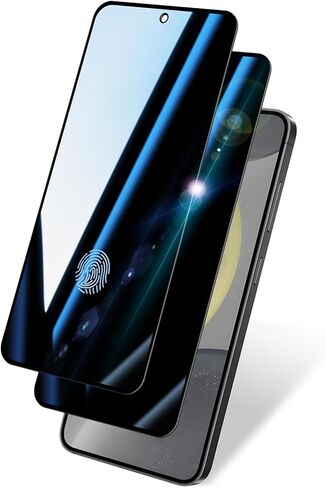 2 Pack Privacy Screen Protector for Samsung Galaxy S24 Plus/S24+|Anti-Spy Tempered Glass with Fingerprint Unlock Support, Anti-Scratch, 9H Hardness & Easy Installation in Saudi Arabia