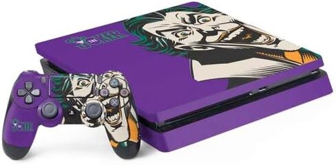 غلاف Skinit المخصص للألعاب متوافق مع PS4 Slim Bundle - مرخص رسميًا من The Dark Knight لماذا التصميم الخطير للغاية in Kuwait
