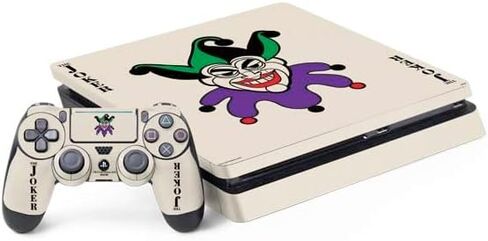 غلاف Skinit المخصص للألعاب متوافق مع PS4 Slim Bundle - مرخص رسميًا من The Dark Knight لماذا التصميم الخطير للغاية in Kuwait