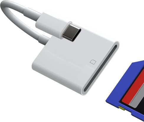 قارئ بطاقة SD لهاتف iPhone 17 16 15 Pro Max Splitter USB C إلى كاميرا رقمية، قابس محول من النوع C لأجهزة Apple لأجهزة Ipad متوافق مع محرك فلاش للصور المحمول Samsung Speed ​​MacBook Android in Kuwait