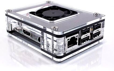 حافظة Zebra Black Ice مع مروحة لـ ASUS Tinker Board وTinker Board S ~ C4Labs in Saudi Arabia