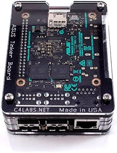 حافظة Zebra Black Ice مع مروحة لـ ASUS Tinker Board وTinker Board S ~ C4Labs in Saudi Arabia