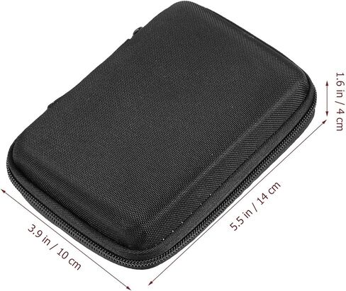 حقيبة تخزين SSD محمولة ذات غلاف صلب مقاس 14 × 10 × 4 سم لجواز السفر SSD، سحاب منظم قرص الهاتف المحمول باللون الأسود، حقيبة سفر للملحقات الرقمية وكابلات البيانات in Saudi Arabia
