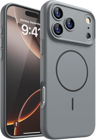 Magnetic for iPhone 17 Pro Max Case, [Matte Solid Color] [Full Camera Protection] Protective Case for iPhone 17 Pro Max - Black in Saudi Arabia