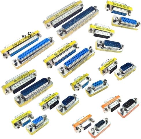 DB9 9Pin DB15 DB25 DB37 Mini Gender Changer Adaptier ذكر إلى أنثى / ذكر إلى ذكر / أنثى إلى أنثى RS232 قابس تسلسلي Com C0innector جديد 2026 عالي لمكونات إلكترونية موثوقة in Kuwait