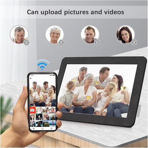 Digital Photo Frame 10.1 Inch Frame WiFi Cloud Digital Picture Touch Control Auto Rotation Share Photos Via APP Clearer (Frame Add 64gb) in Saudi Arabia