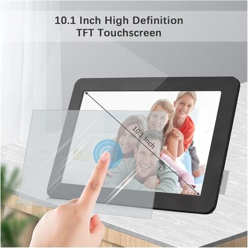 Digital Photo Frame 10.1 Inch Frame WiFi Cloud Digital Picture Touch Control Auto Rotation Share Photos Via APP Clearer (Frame Add 64gb) in Saudi Arabia