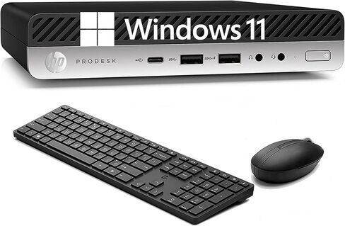 HP Mini PC Desktop ProDesk 400 G3 Win11، كمبيوتر صغير، معالج Intel Core الجيل السابع، ذاكرة وصول عشوائي 8 جيجابايت، 256 جيجابايت SSD، RJ-45، منفذ عرض، لوحة مفاتيح وماوس (متجدد) in Kuwait
