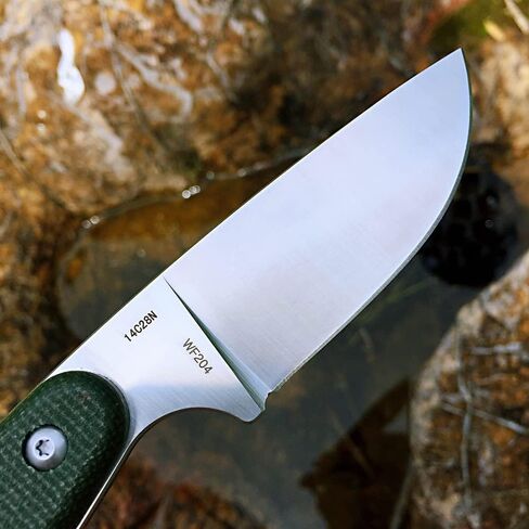 حارس W204 شفرة مثبتة سكين 14C28N شفرة الصلب ميكارتا مقبض مع أغلفة كيديكس للأنشطة الخارجية التخييم in Kuwait