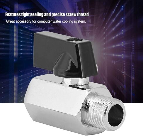 G1/4 Water Cooling Valve, Brass with Plating for PC Liquid Cooling Systems Computer Modding Accessory in Saudi Arabia
