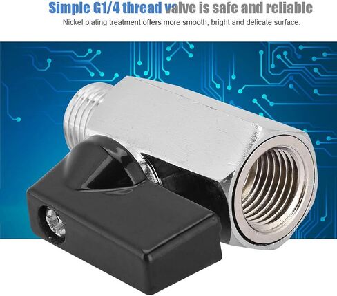 G1/4 Water Cooling Valve, Brass with Plating for PC Liquid Cooling Systems Computer Modding Accessory in Saudi Arabia