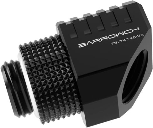 Barrowch G1/4" زاوية 45 درجة موسع دوار مناسب ذكر إلى أنثى FBFTWT45-V2 إصدار خاص محدود (أسود) in Kuwait
