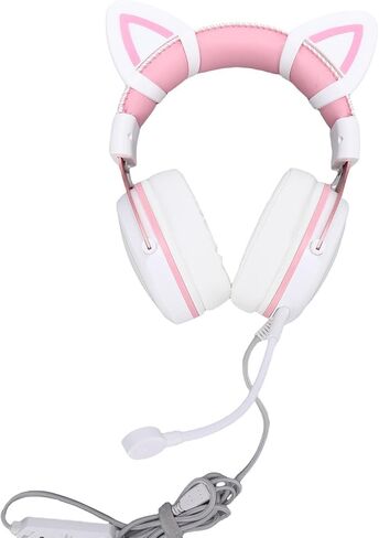 Bewinner Wired RGB Gaming Headset with Mic for PC, Noise Reduction Over Ear Headphones, Adjustable & Comfortable with Memory Foam, 50mm Driver, Immersive Sound (Black Red) in Saudi Arabia