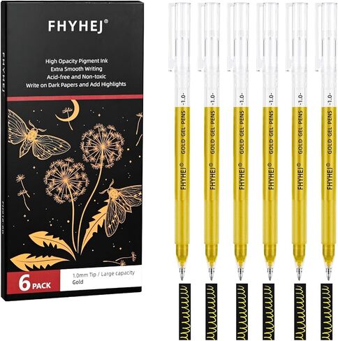 White Gel Pens Set of 7 – white acrylic paint pen Dual-Tip Acrylic Paint Pen Brush Tip Acrylic Markers for Black Paper Drawing, Sketching, Illustration, Card Making in Saudi Arabia