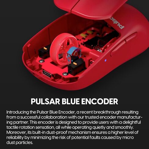ماوس الألعاب اللاسلكي Pulsar Gaming Gears X2 v2 mini، إصدار محدود الألوان، خفيف الوزن للغاية 1.80 أونصة (51 جم)، مفتاح بصري متماثل، 26000 نقطة في البوصة، مستشعر PAW3395 (ميني، لاسلكي، أحمر) (متجدد) in Kuwait
