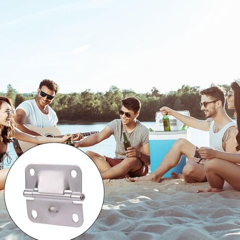 6pcs Stainless Steel Cooler Hinges Replacement for Coleman Parts, Ice Chest Hinge Repair Kit with 24 Screws Camping Coolers Accessories Compatible with 5235 5250 5286b 6262 6270 Most Models in Kuwait