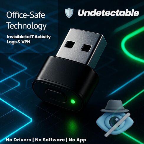 ماوس USB Jiggler غير قابل للاكتشاف، محرك ماوس تلقائي مع 3 أوضاع، توصيل وتشغيل ماوس صامت يبقي الكمبيوتر والكمبيوتر المحمول مستيقظين، التحكم في الأزرار ومؤشر LED، لا حاجة إلى برامج in Kuwait